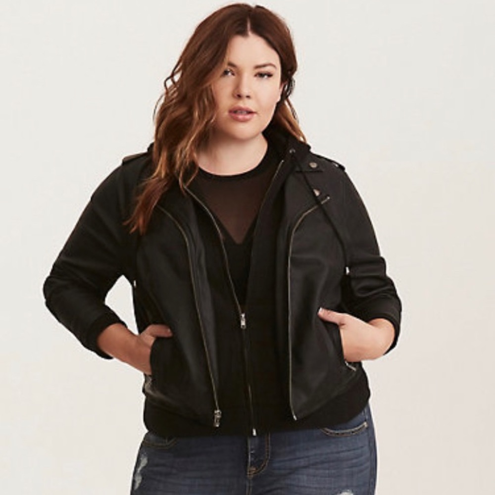 Faux Leather Moto Jacket